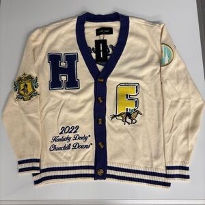 Homme + Femme Kentucky Derby 2022 Millionaire’s Row Varsity Cardigan Size L NWT